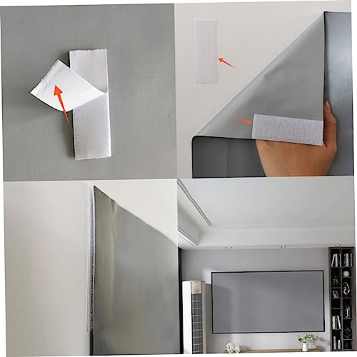 Pantalla de proyección para hogar portátil con lona plateada resistente 2