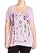 Just My Size Women's Plus Short Sleeve Graphic V-Neck Tunic