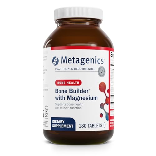Metagenics Bone Builder with Magnesium - for Comprehensive Bone Strength & Wellness* - with Calcium, Vitamin D & Chelated Magnesium for Quick Absorption - Non-GMO & Gluten-Free - 180 Tablets