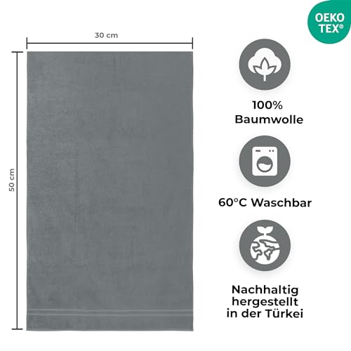 Gästehandtücher Set aus 100% Baumwolle 8er Pack von HolyDays