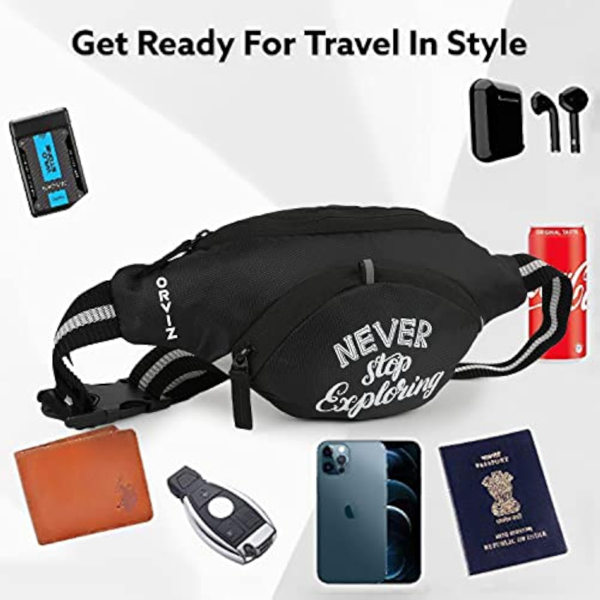 Smart Waist Pouch, Black