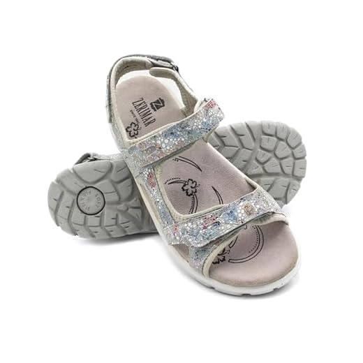 Zerimar Sandalia de Trekking para Mujer | Sandalias de Cuero Auténtico | Sandalias Deportivas Cómodas | Cierre con Velcro | Suela Antideslizante