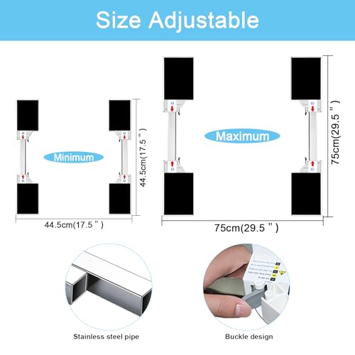 Washer Dryer Stacking Kit, Universal Stacking Kit for Washer and Dryer, Adjustable 29"/28"/27"/26"/25"/24" Stackable Stacking Kit Replacement with Ratchet Strap