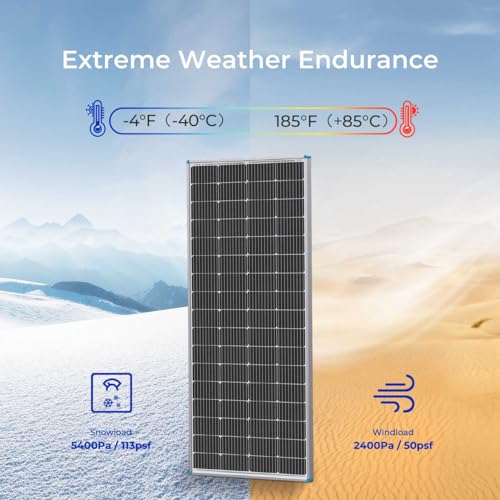 Renogy 200 WATT 12 VOLT High-Efficiency Monocrystalline Pv Module Power Charger For Rv Marine Rooftop Farm Battery And Other Off-Grid Applications thumb #4
