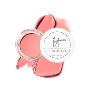 IT Cosmetics Glow with Confidence Sun Cream Blush – Blendable & Buildable Blush + Bronzer for a Pop of Sun-Blushed Color – 24HR Hydration with Hyaluronic Acid, Peptides & Vitamin E- 0.63 oz