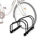 2 Bikes Floor Bike Stand, Bike Parking Rack Garage Bike Storage Stand Indoor Outdoor 22 28 Wheel Stand Max Tire Width 2 15 Black Painted