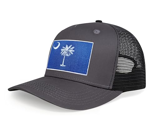 Image of International Tie State Hat for Men and Women, Adjustable Snapback Trucker Baseball Cap with Embroidered Patch