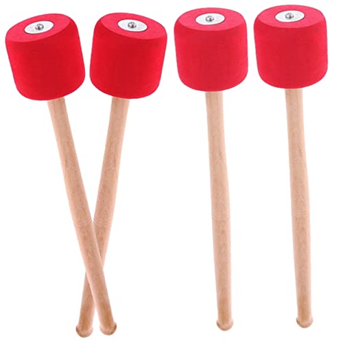 2 pares de baquetas para bombo con cabeza de espuma