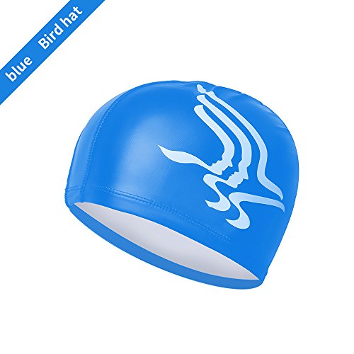 YouYou Comfortable Swimming Caps, Strong Water Resistance, PU Material (Blue)
