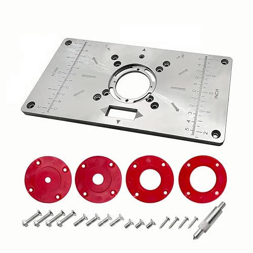 RetLeen Aluminum Router Table Insert Plate – 235x120mm Preci...