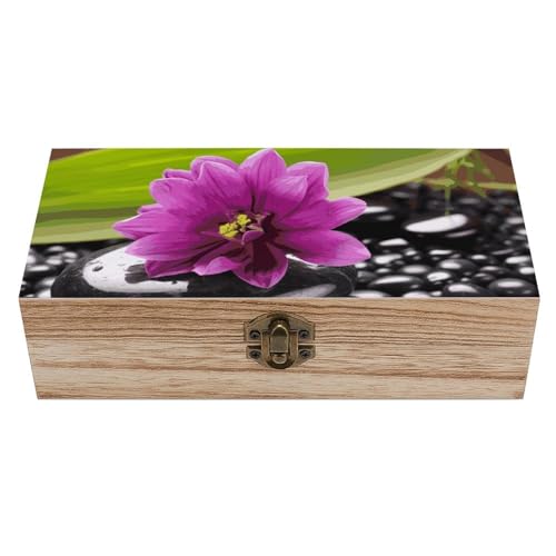 Boîte en bois fleur violette pour sublimer votre coiffeuse