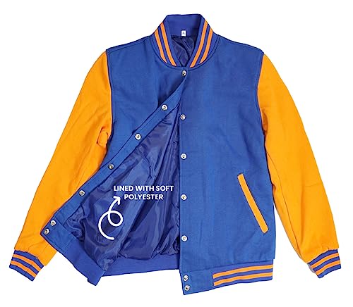 Image of Decrum Varsity Jacket Men - Casual High School Baseball Letterman Style Mens Bomber Jackets