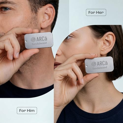 Image of ARCa SandalWood Unisex Solid Perfume | Alcohol Free & Non-Greasy Solid Perfume | Long-Lasting Sandalwood Perfume | Pocket Perfume for Men & Women | Perfume Gifting Pack for Him & Her