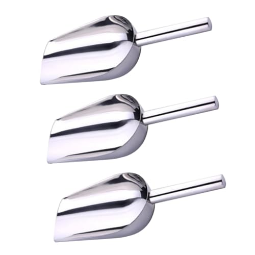 COLLBATH 3 Pezzi Paletta Per Ghiaccio in Acciaio Resistente Paletta Per Congelatore Per Cibo Capacità e Facile Da Pulire