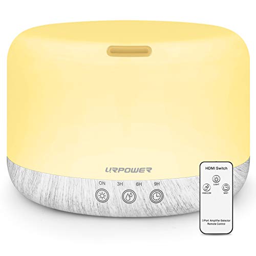 URPOWER 1000ml Essential Oil Diffuser, Remote Control Humidifiers Aroma Diffuser Ultrasonic Diffusers