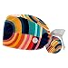 Colorful Geometric 2 Pcs Unisex Working Cap with Button Sweatband Adjustable Tie Back Bouffant Hats