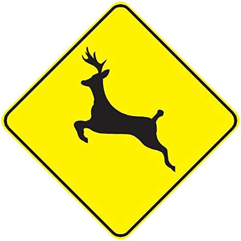 Deer Crossing Sign Wall Decal