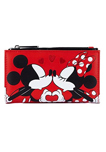 Loungefly Disney Mickey and Minnie Valentines Flap Wallet Mickey And Minnie Mouse One Size