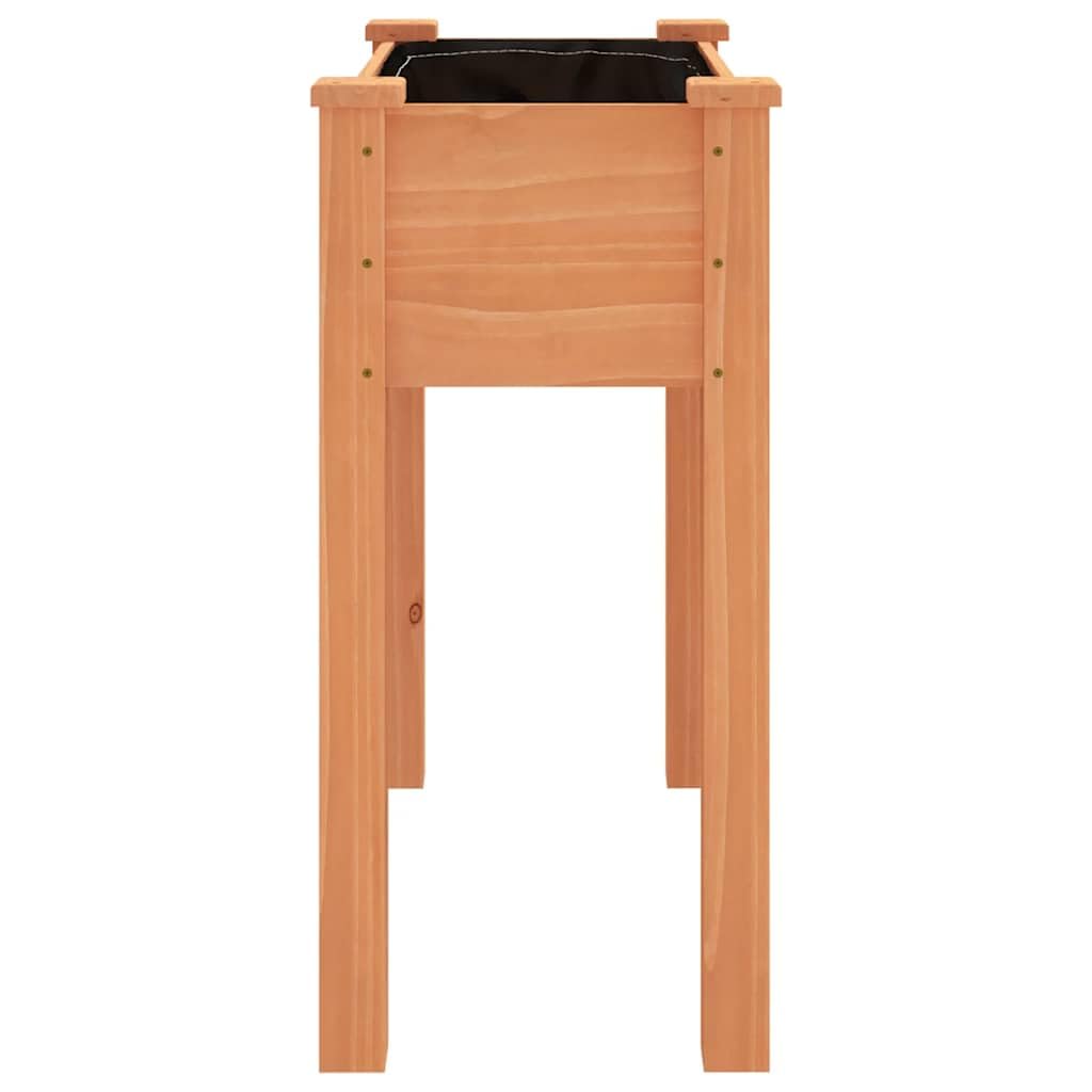 Fioriera Legno Massello Abete con Fodera Marrone 71x37x76 cm | Vaso rettangolare rialzato per orto e fiori, ideale per arredare il balcone, il terrazzo o il giardino di casa.