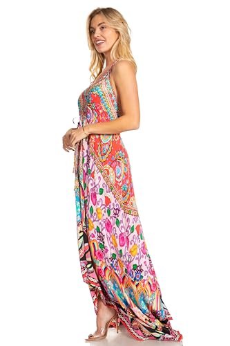 Image of Sakkas Lizi 2025 Womens Maxi High-Low Halter Handkerchief Long Dress Beach Party