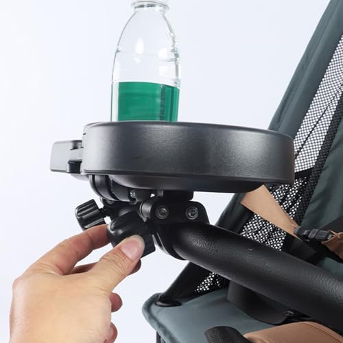 Tablette de poussette avec fixation réglable pour repas et balade bébé - 7
