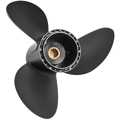 YOUNG PROPS 11 3/4 x 17 Replace OEM#176422 Aluminum Outboard Boat Propeller for BRP,Johnson,Evinrude OMC SternDrive 40-50HP 13 Spline Tooth 11.75dia x 17 Pitch Boat Propeller RH