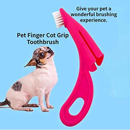 Image of Dog Toothbrush Dog Tooth Brushing Kit Cat Toothbrush Can Adjust The Size of The Finger Cot Pet Finger Toothbrush Professional Removal of Bad Breath Dental Calculus Cats and Dogs Universal