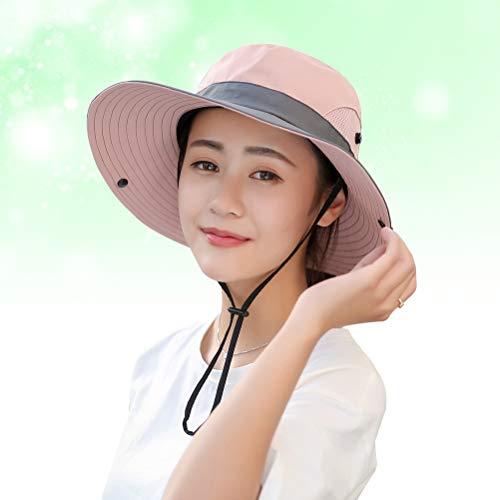 Chapéu de sol feminino LIOOBO com aba larga, viseira com proteção solar para atividades ao ar livre,