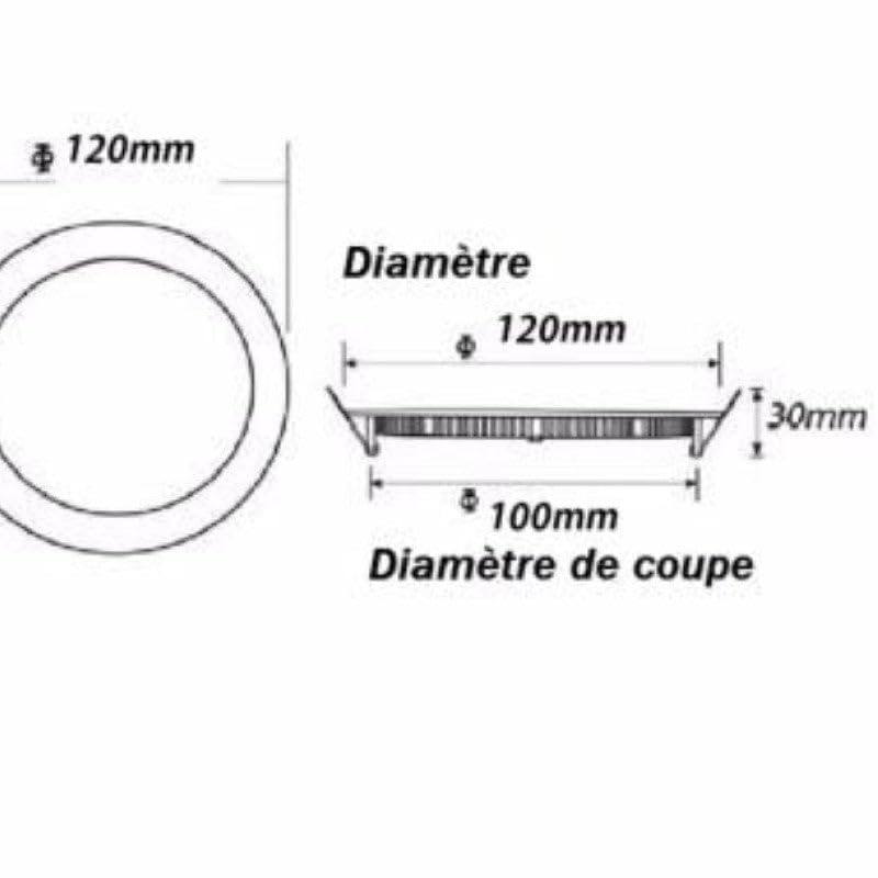 Spot LED Extra Plat Rond ALU 6W - Pack de 5 - Blanc Chaud 2300K - 3500K - SILAMP