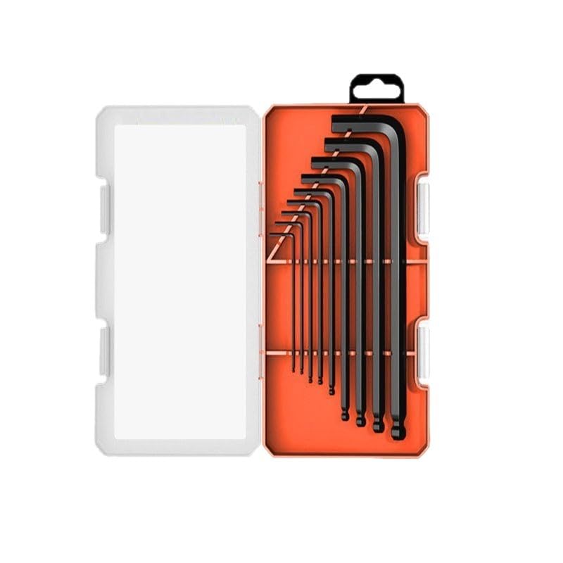 Set 7-9 Chiavi a Brugola Metriche 1,5-10 mm, Chiavi a L con Testa Sferica e Braccio Lungo, per Biciclette, Mobili, Officina, Auto e Fai da Te(7pcs)