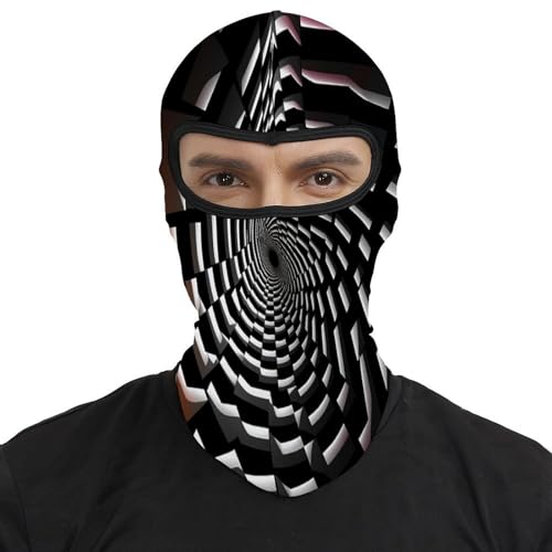 Pasamontaña térmico para hombre y mujer con estampado de ilusión óptica, máscara facial para esquí, motociclismo y clima frío miniatura 2