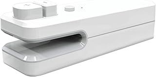 Mini Sellador de Bolsas, Selladora de Bolsas de Plastico 2 in 1 Sealer con el Cortador, Máquina de Sellado en Caliente Por...