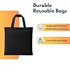 MINIMARG 100% Cotton Canvas Bags, Plain Tote Bags to Decorate, eco-friendly Canvas Reusable blank Tote Bags made with Premium Quality Fabric - Size 30x30cm+30cm Handle (Black, Pack of 10) #3