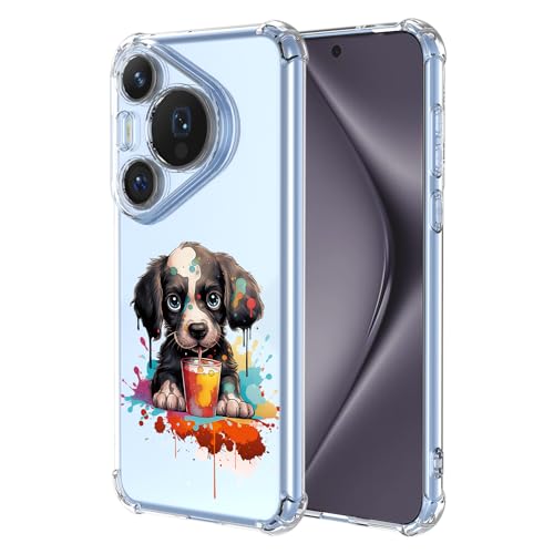 Genomskinligt Fodral för Huawei Pura 70 med Hund - TPU Skydd