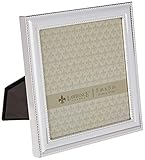 Lawrence Frames Metal Picture Frame Silver-Plate with Delicate Beading, 5 by 5-Inch