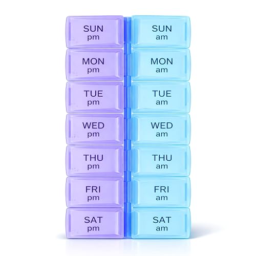 Image of JimXen Weekly Pill Organizer 7 Day 2 Times | 14 Slots Large Medicine Box | Moisture-Proof, BPA-Free Tablet & Vitamin Storage Case | Portable Daily Pill Planner for Home, Office & Travel (2 Times 7 Day)