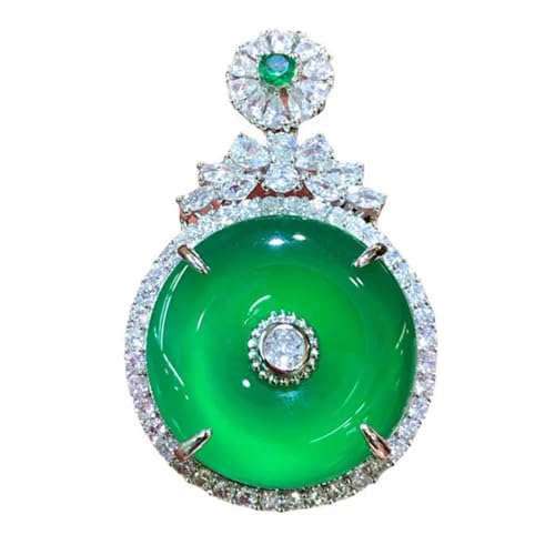 Collier en Jade Vert Feng Shui en Argent S925 pour Femme