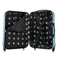 InUSA ENDURANCE Luggage with Spinner Wheels | Durable Lightweight Hardside Suitcase, Spacious Travel Bag with Handle and Trolley | 28-Inch Large Checked Luggage | Teal — image 4