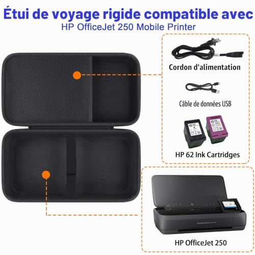 Khanka Étui Rigide pour HP OfficeJet 250 Imprimante Tout-en-Un Portable – vue 2