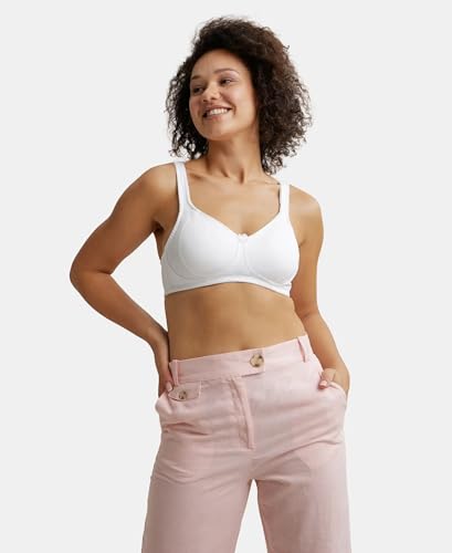 Image of Jockey ES24 Plus Size Bra | Wirefree | Non Padded | Full Coverage with Plush Lining Cup| Super Combed Cotton Elastane Fabric