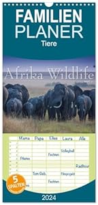 Familienplaner 2026 - Emotionale Momente: Afrika Wildlife. Part 3. mit 5 Spalten (Wandkalender, 21 cm x 45 cm), CALVENDO: Dramatische und zugleich ... von Afrikas Tierleben. (CALVENDO Tiere)