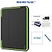 SEYMAC stock Case for iPad 2017/2018 Case, Shock-Poof Protective 9.7 inch Case Smart Cover Auto Sleep Wake with Leather Stand for iPad 5th Generation Model (A1822/ A1823/ A1893/ A1954) (Black/Green)