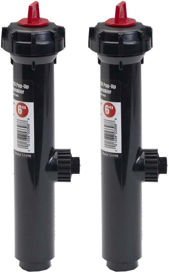 Toro 53822 570 Cuerpo emergente solo con enchufe empotrado, 6 pulgadas, negro (paquete de 2)