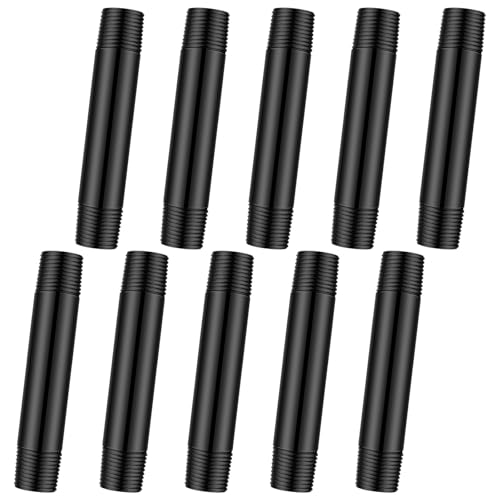 Yaomiao 5 Pcs 1/2 Inch Sprinkler Head Pipe Riser Extension 3 Inch Mpt PVC Double Male Pipe Thread Sprinkler Riser for Lawn Irrigation System Automatic Irrigation Connector Raised Pipes