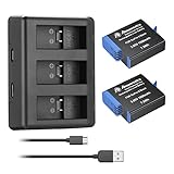 gopro studio 📸 ✅ 【Paquete Incluye】2* Baterías recargables para GoPro 9/10 de 1900 mAh; 1* Cargador LED; 1 *Cable de carga Type-C; Servicio al cliente las 24 horas