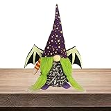 ΘHermosa decoración de Halloween: estas luminosas muñecas de peluche Fall Gnomes son las bonitas decoraciones para Halloween, que se pueden colocar en la mesa, el escritorio o la estantería.