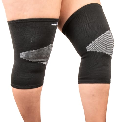 Image of Wonder Care 2-Pack Bamboo Knee Compression Sleeve for Men and Women, Compression Knee Sleeve for Running, Volleyball, Gym Weightlifting Made from Bamboo Yarn, Perfect Knee Brace for Knee Pain and Enhanced Comfort - 1 Pair