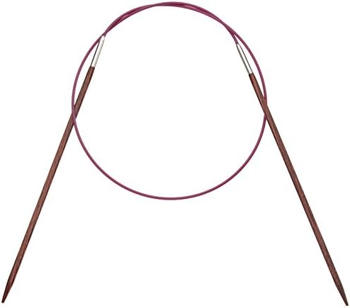 KnitPro KP25323 60 cm x 4 mm Cubics Fixed Circular Needles, Rosewood