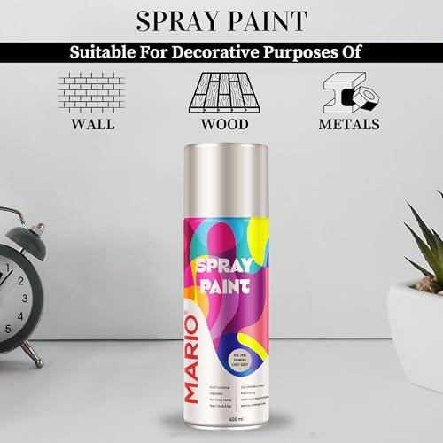 Image of Mario Spray Paint - RAL 7035 Light Grey (400ml) | Light Grey Spray Paint for Automotive, Furniture, Walls & DIY Projects