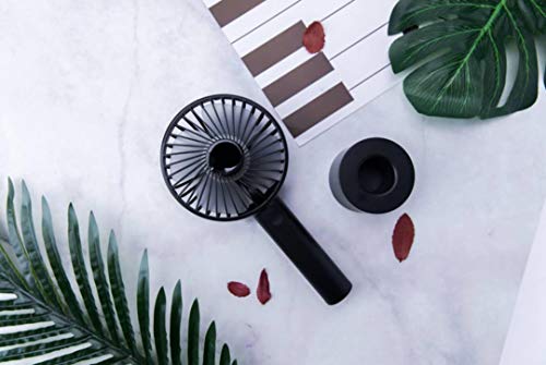 Image of SUNSINE Rechargeable and Portable Mini USB Fan Li-ion Battery, 3 Speed Option and Table Dock (Black) Black